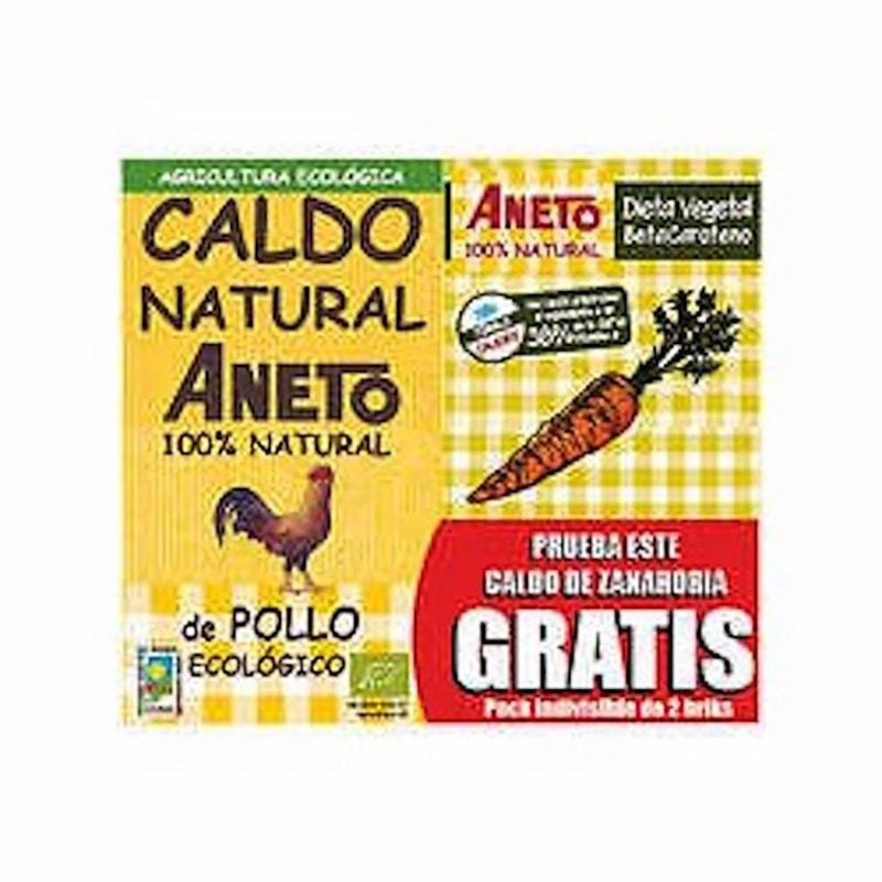 CALDO DE POLLO ECO + CALDO ZANAHORIA ECO 1L+1L GRATIS
